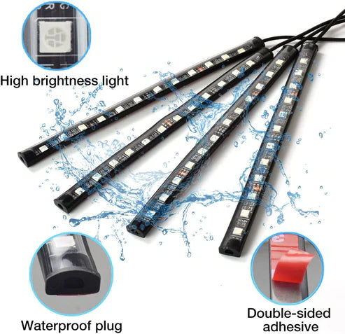 12V RGB LED Atmosphere Ambient Light Kit Flexible Waterproof Neon
