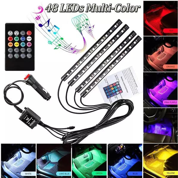 Universal Car&bike RGB Ambient Lights LED 12 colors